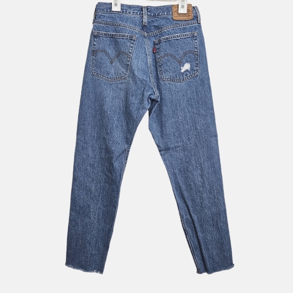 Levi's Wedgie Icon Fit Ankle Denim Button Fly High Rise Jeans Light Wash Size 27 - Picture 2 of 10